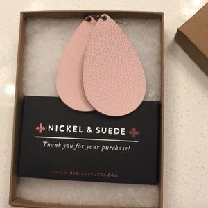 Nickel and Suede leather earrings